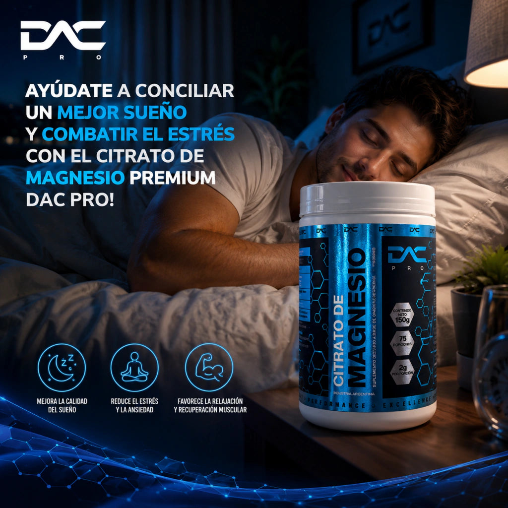 Citrato de Magnesio DAC PRO — Recuperación, Sueño y Anti Calambres
