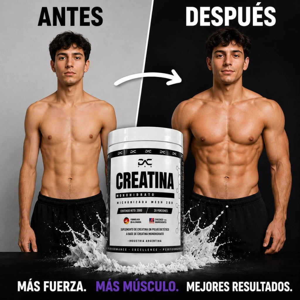 Creatina Micronizada DAC PRO 200g - Más fuerza y volumen